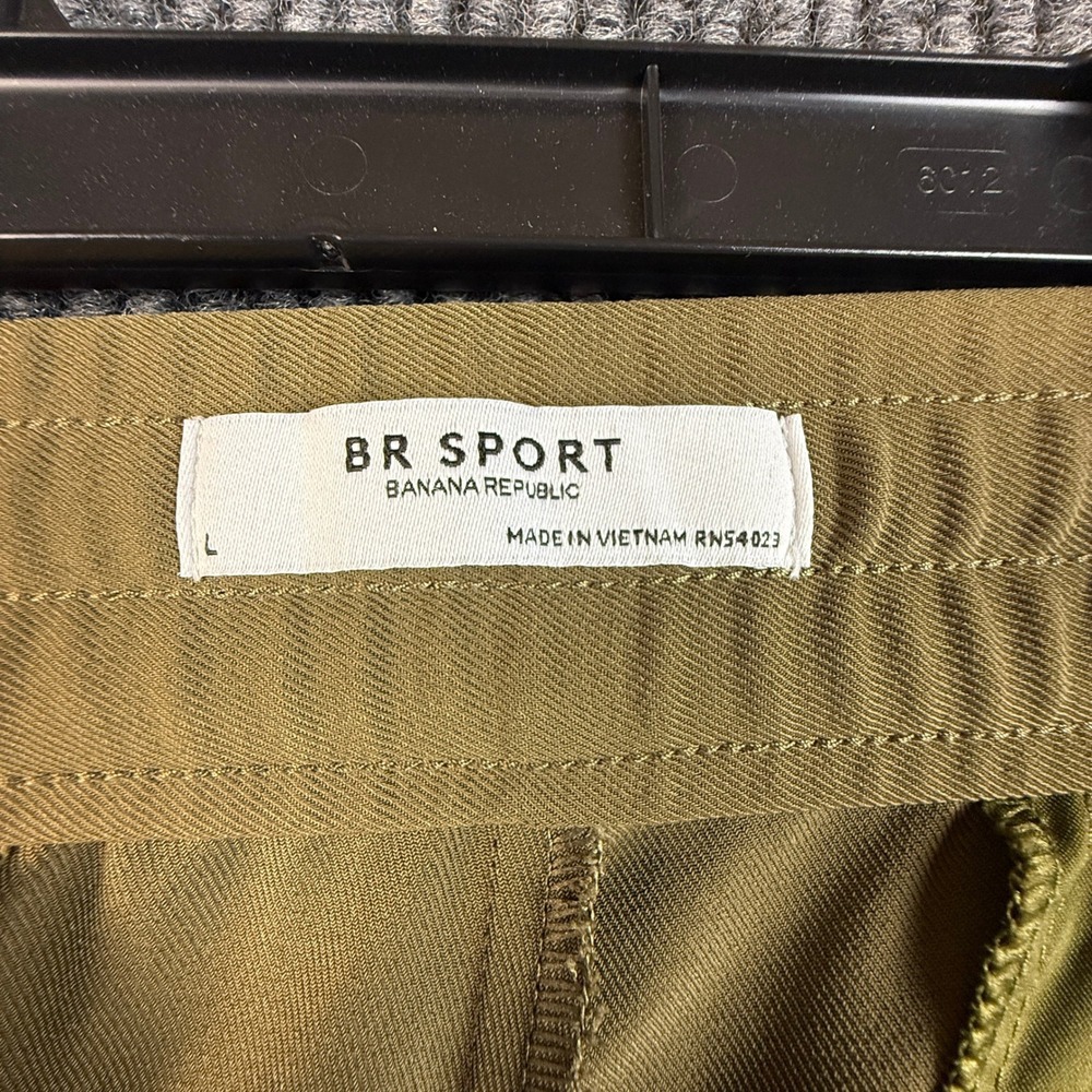 Banana Republic BR Sport Womens Large Olive Green Wide Leg Cargo Pants 796179-00 - Picture 3 of 13